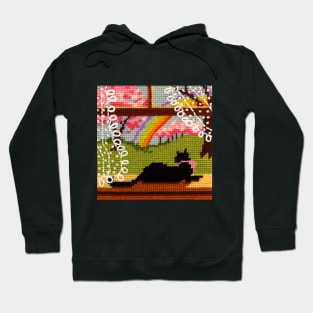 Four Seasons Window  Kitty Hoodie